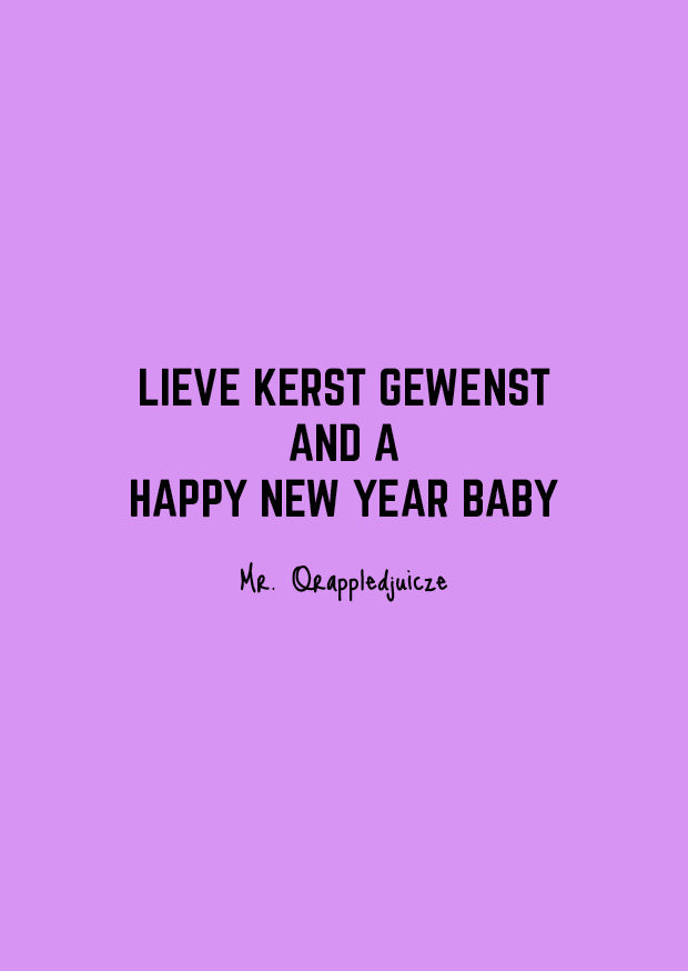 Lieve kerst gewenst