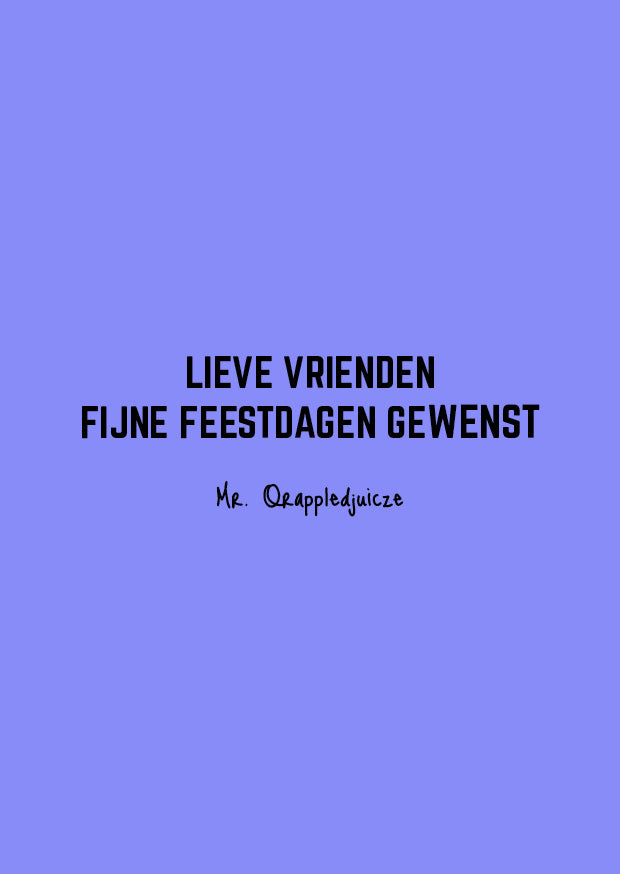 Fijne feestdagen gewenst