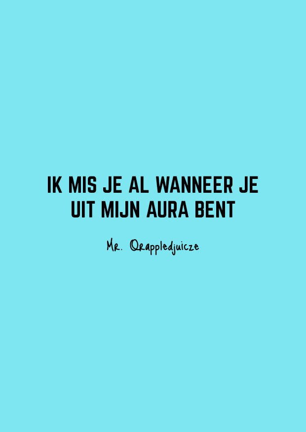 ik mis je al wanneer