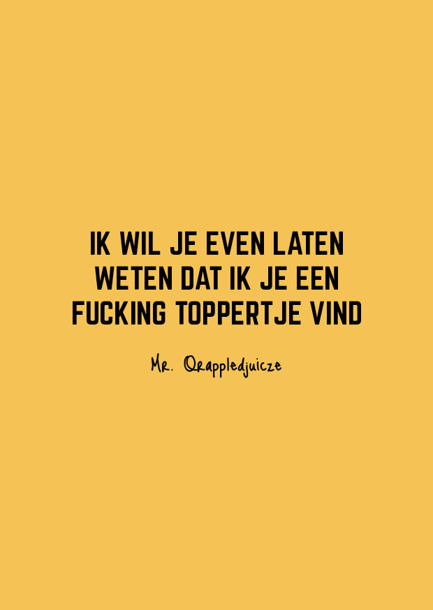 ik wil je even laten weten