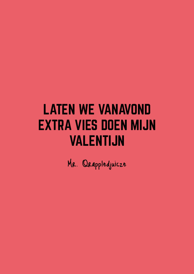 extra vies doen mijn valentijn