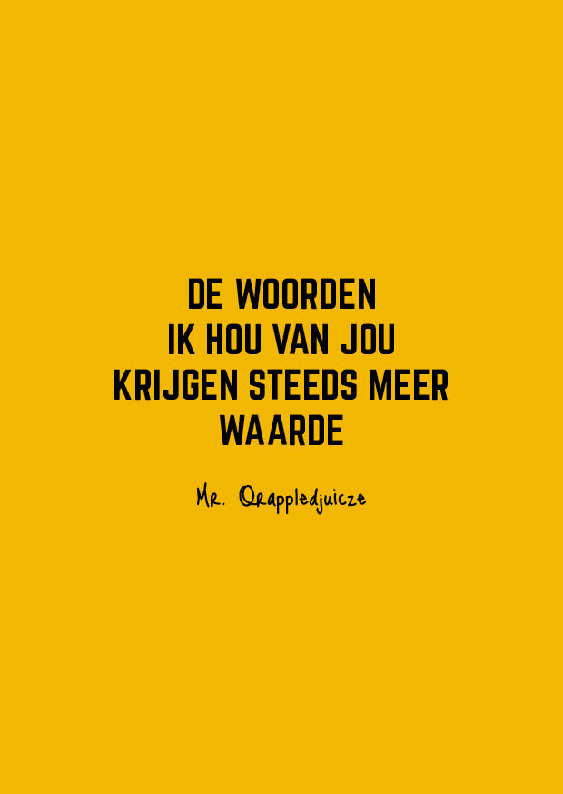 De woorden ik hou van jou