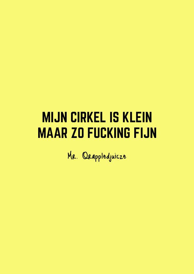 mijn cirkel is klein